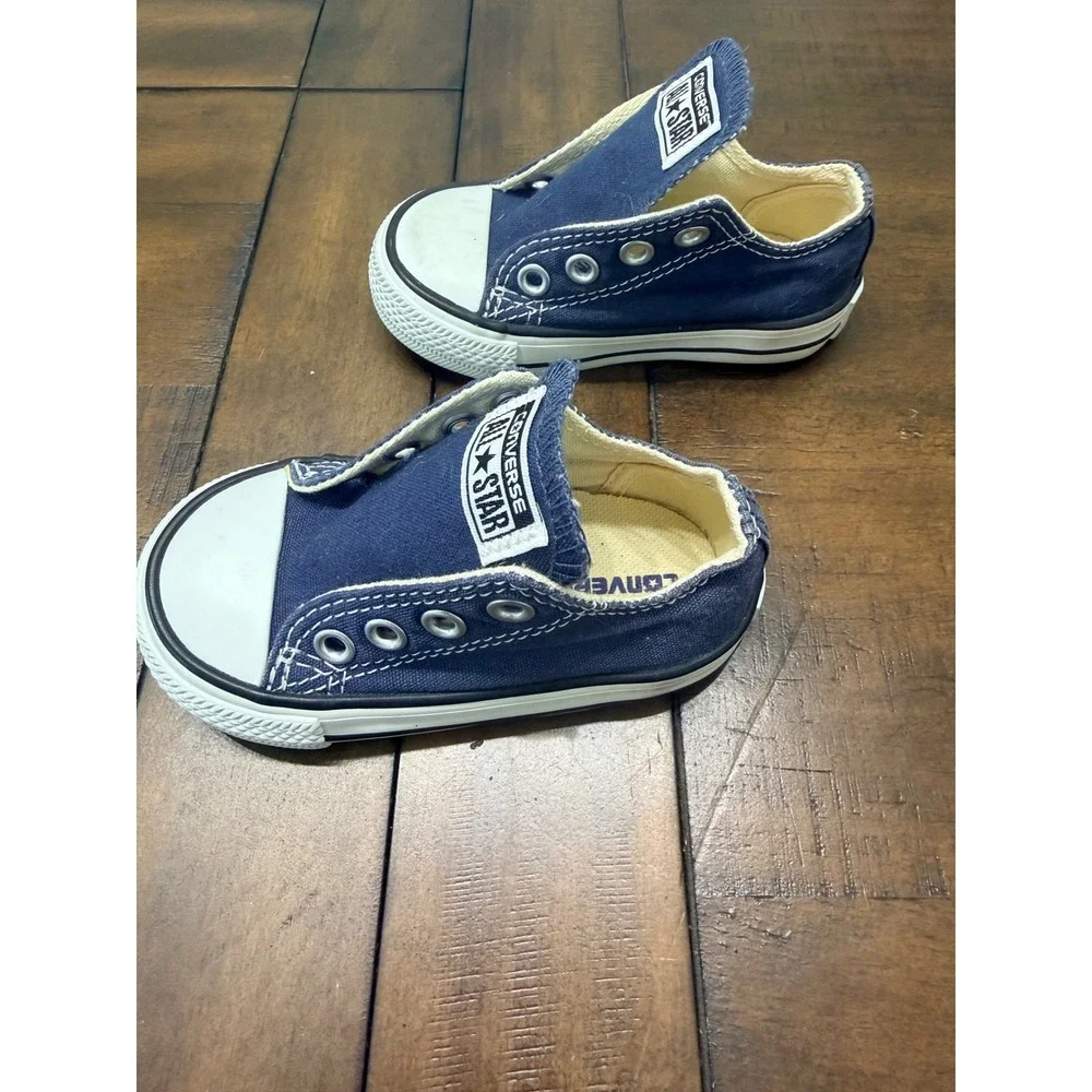 Converse Chuck Taylor All Star Navy Blue Slip On Infant Sneakers Size 4 7J237